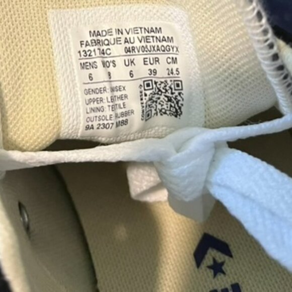 CONVERSE All Star Black White LEATHER Chuck Taylor Sneakers - Picture 5 of 5